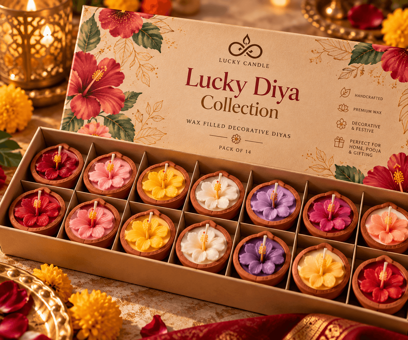 Lucky Diya Collection candle